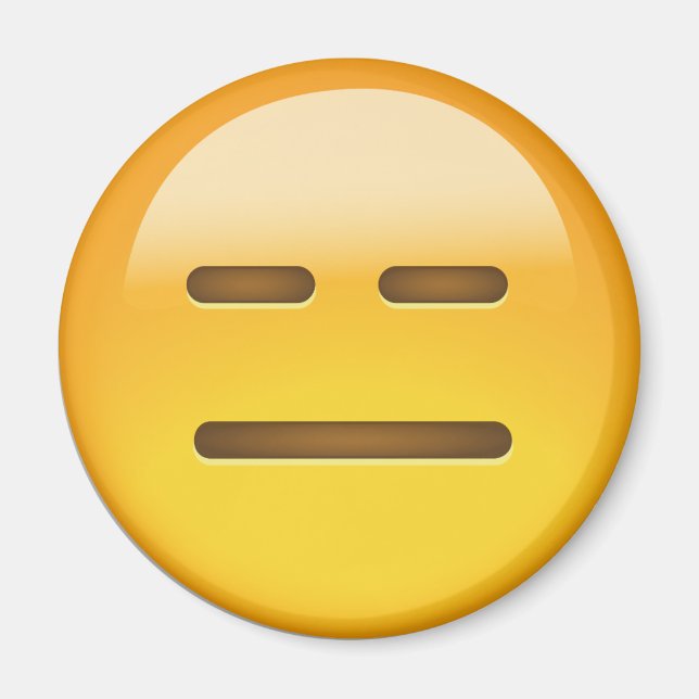 Expressionless Face Emoji Magnet (Front)