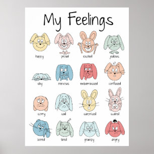 Expressions Print, Emotions Print, Feelings Print