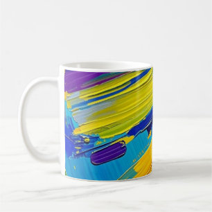 Expressive abstract art design wall decor poster coffee mug