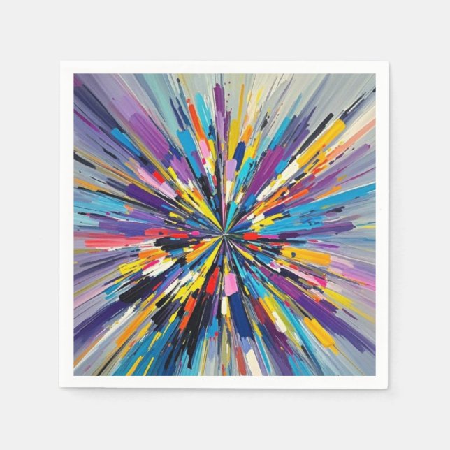 Expressive abstract art design wall decor poster napkin (Front)
