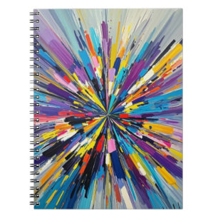 Expressive abstract art design wall decor poster notebook
