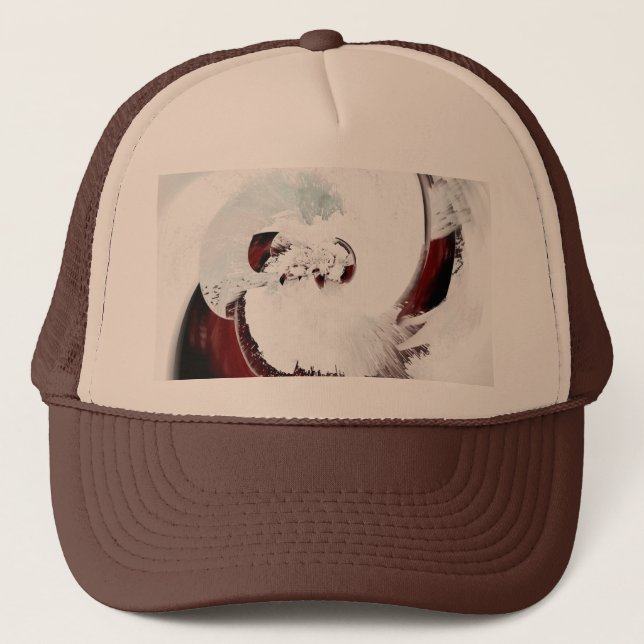 Expressive abstract background trucker hat (Front)