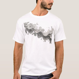 Expressive ABSTRACT FLOWER Artwork Creation T-Shirt