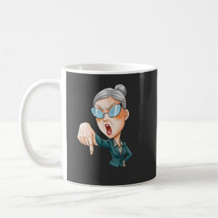 Expressive Angry Woman Art Coffee Mug