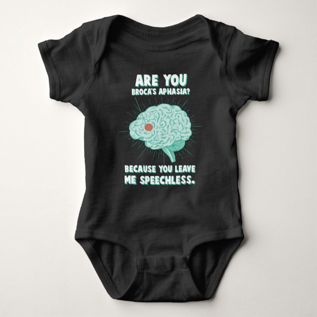 Expressive Aphasia Psychology Language Handicap Baby Bodysuit (Front)