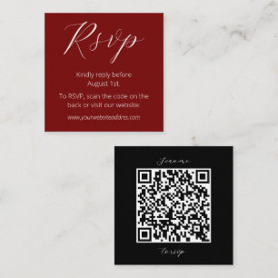 Expressive Black and Red Enclosure Card
