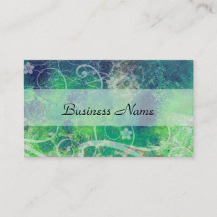 Expressive By Design Abstract Green Digital Business Card