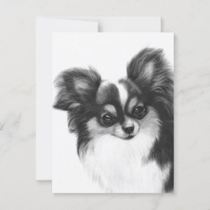 Expressive Chihuahua Face - Hand Painted Artwork Postcard