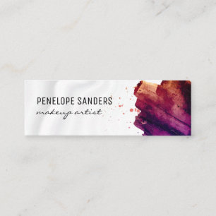Expressive Colour Brushed Silk Drapery Mini Business Card