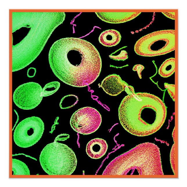 Expressive Colour Pattern Abstract Artistry Poster (Front)