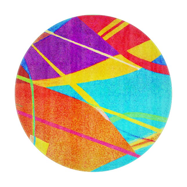 Expressive Colour Pattern Cutting Board (Front)