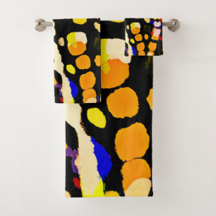 Expressive Colour Play Pattern Bath Towel Set