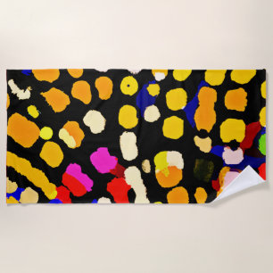 Expressive Colour Play Pattern Beach Towel