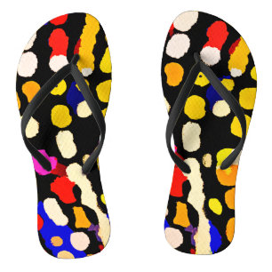 Expressive Colour Play Pattern Thongs
