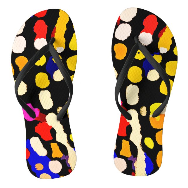 Expressive Colour Play Pattern Thongs (Footbed)