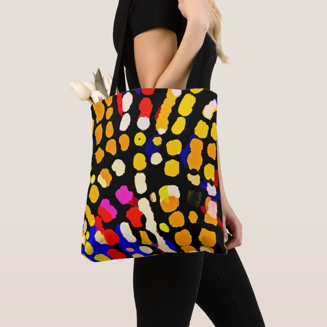 Expressive Colour Play Pattern Tote Bag (Close Up)