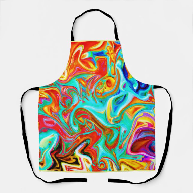 Expressive Colourful Abstractions Pattern Apron (Front)
