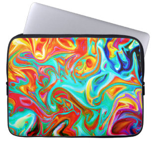 Expressive Colourful Abstractions Pattern Laptop Sleeve
