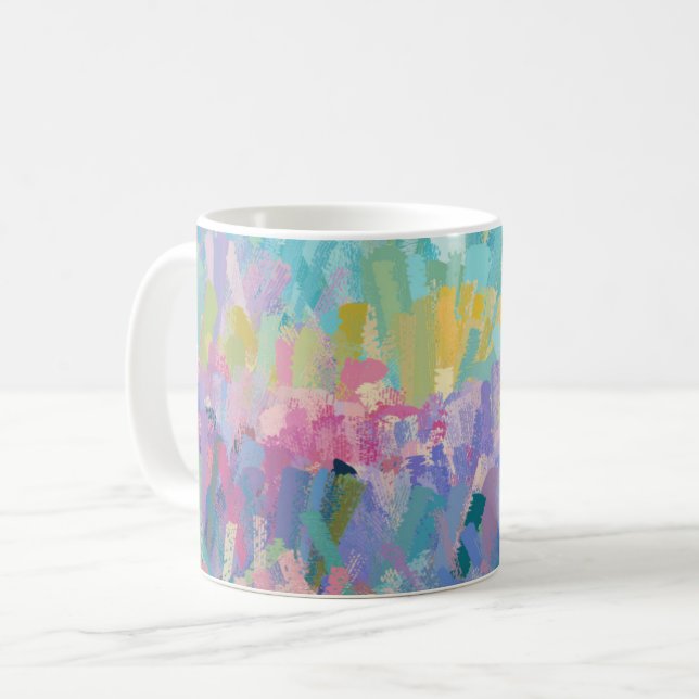 Expressive Colourful Foliage Coffee Mug (Front Left)