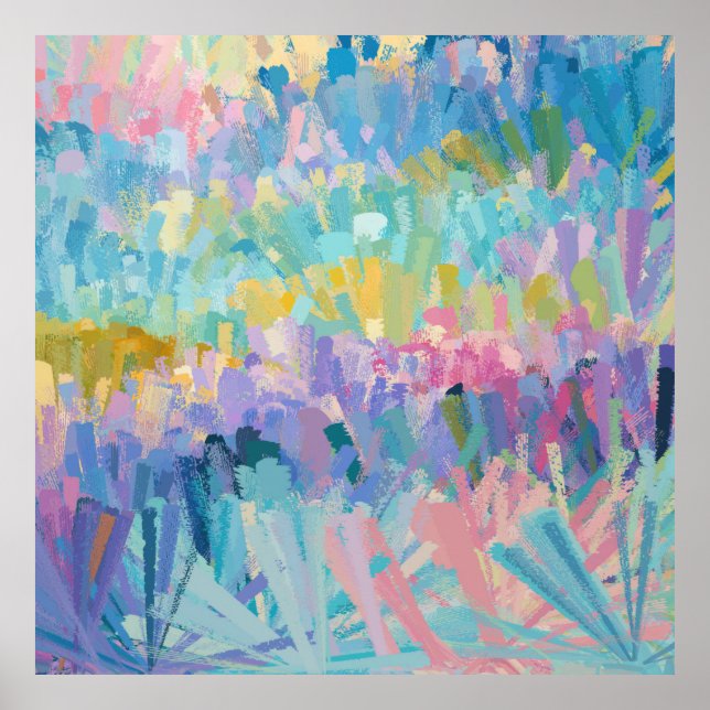 Expressive Colourful Foliage Poster (Front)