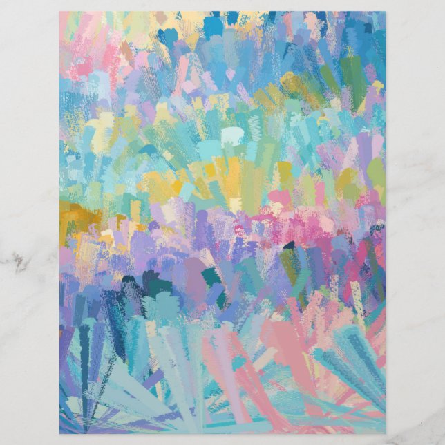 Expressive Colourful Foliage Scrapboook Paper (Front)