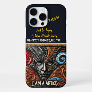 Expressive Design with Eye and Swirls iPhone 16 Pro Max Case