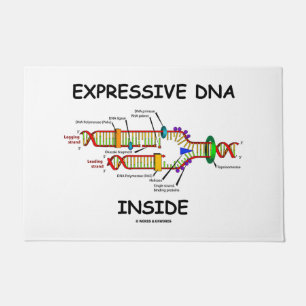 Expressive DNA Inside Molecular Biology Humor Doormat