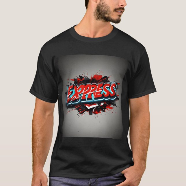 Expressive Emblem: Men's T-shirt with Express Logo (Front)