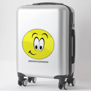 Expressive Emoji Smiling Yellow Face Add Name 14"