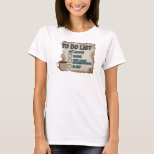 Expressive Gold COFFEE WORK TRUE CRIME T-Shirt
