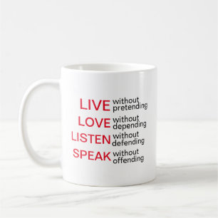 Expressive Mugs Live, Love, Listen, Speak