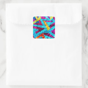 Expressive Pattern Design Square Sticker