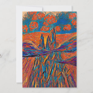 Expressive Roses in the Sky Holiday Card