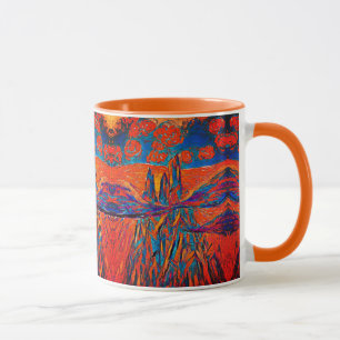 Expressive Roses in the Sky Mug
