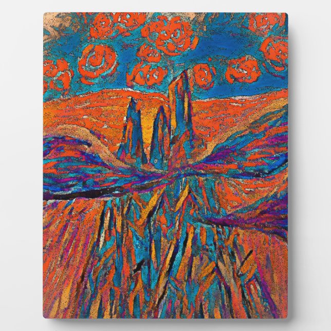 Expressive Roses in the Sky Plaque (Front)