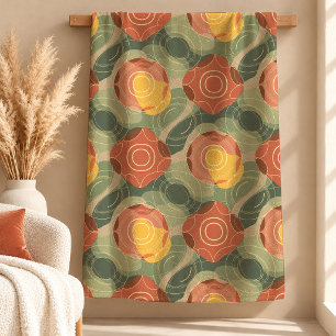 Expressive Sage Mustard Rainbow Blanket Design