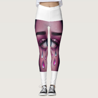 Expressive Teary Eye Art Leggings 💧👁️