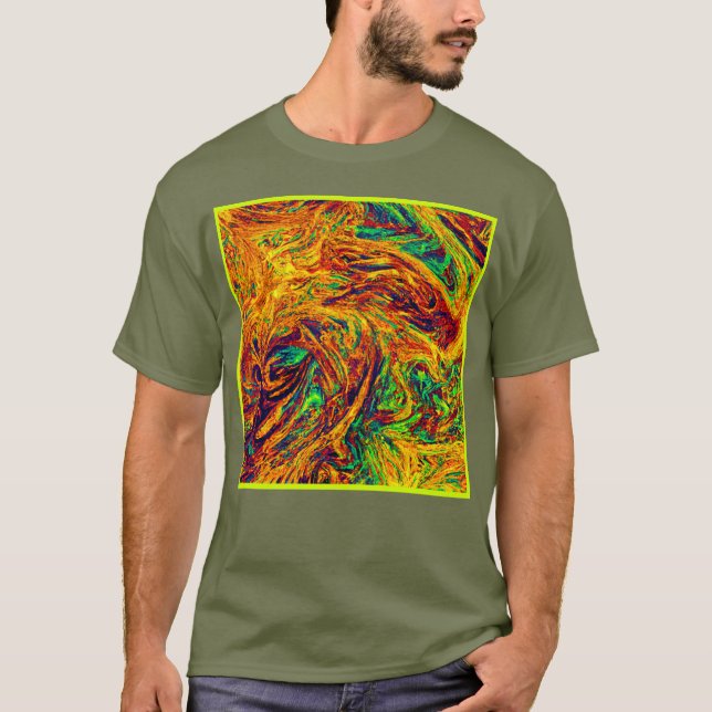 Expressive Vibrant Colour Pattern T-Shirt (Front)