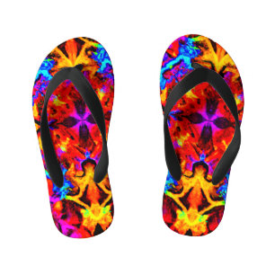 Expressive Vibrant Colours Artistry Kid's Thongs
