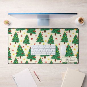 Expressive Whimsical Holiday Custom Desk Mat