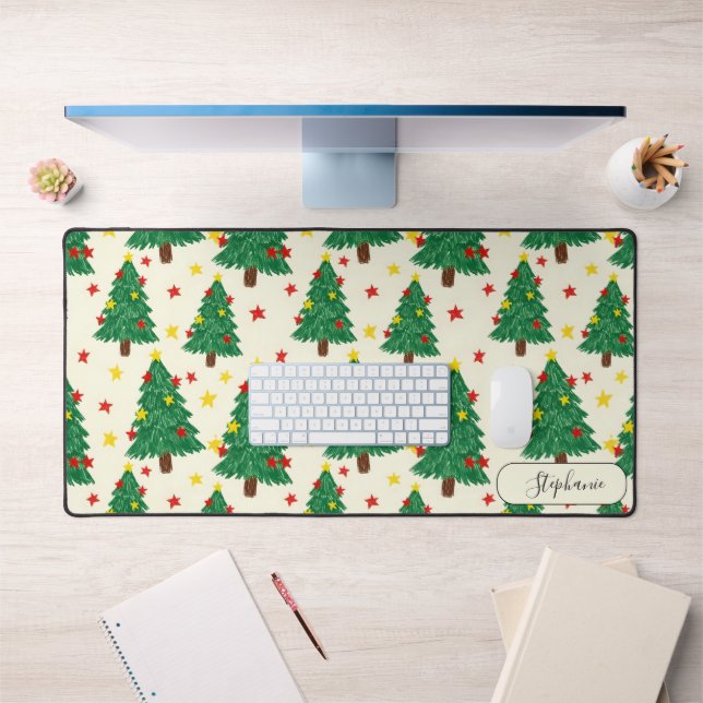 Expressive Whimsical Holiday Custom Desk Mat (Office 1)