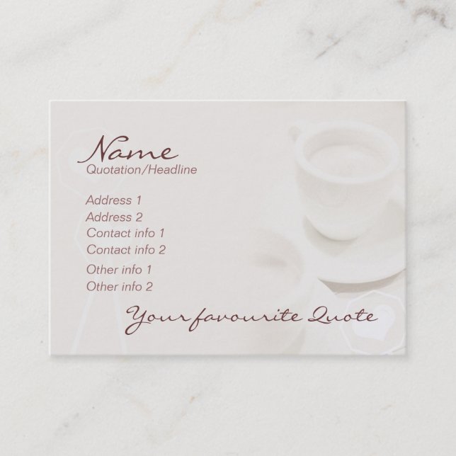 Expresso Coffee Cafe Business Card (Front)