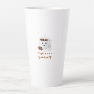 Expresso Yourself – Funny Smiling Coffee Tee Latte Mug