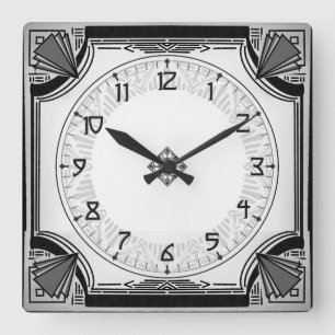 Exquisite Art Deco Clock Black and White Version