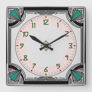 Exquisite Art Deco Clock Vivid Colours Version