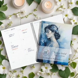 Exquisite Beautiful Bride In Blue Bridal Business Planner