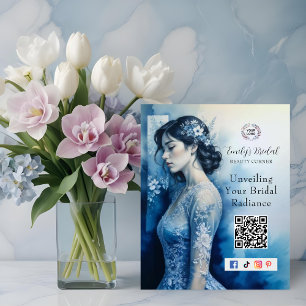 Exquisite Beautiful Bride In Blue Bridal Business Plaque
