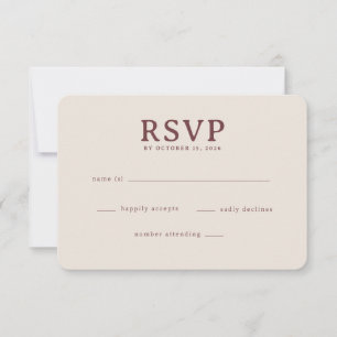 Exquisite Beige RSVP Template