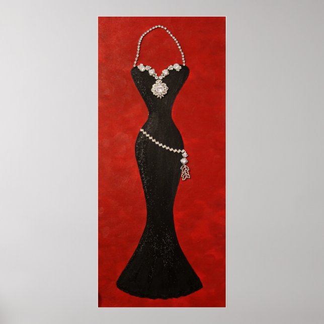 "Exquisite Black Gown" Poster (Front)