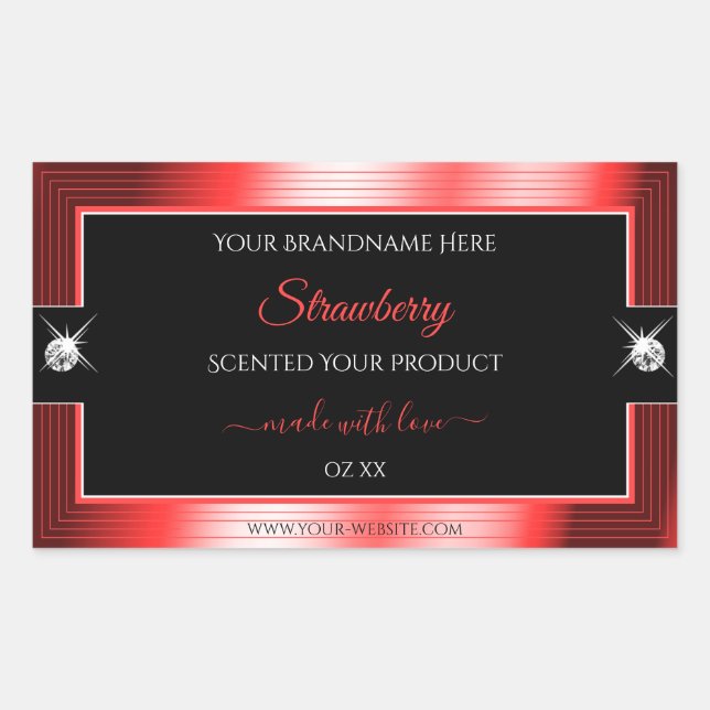 Exquisite Black Red Shiny Brilliants Product Label (Front)